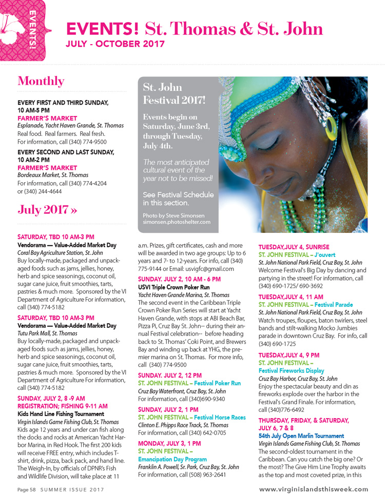 Virgin Island Events and Entertainment
