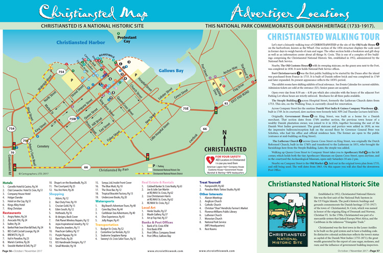 Christiansted Road Map St. Croix