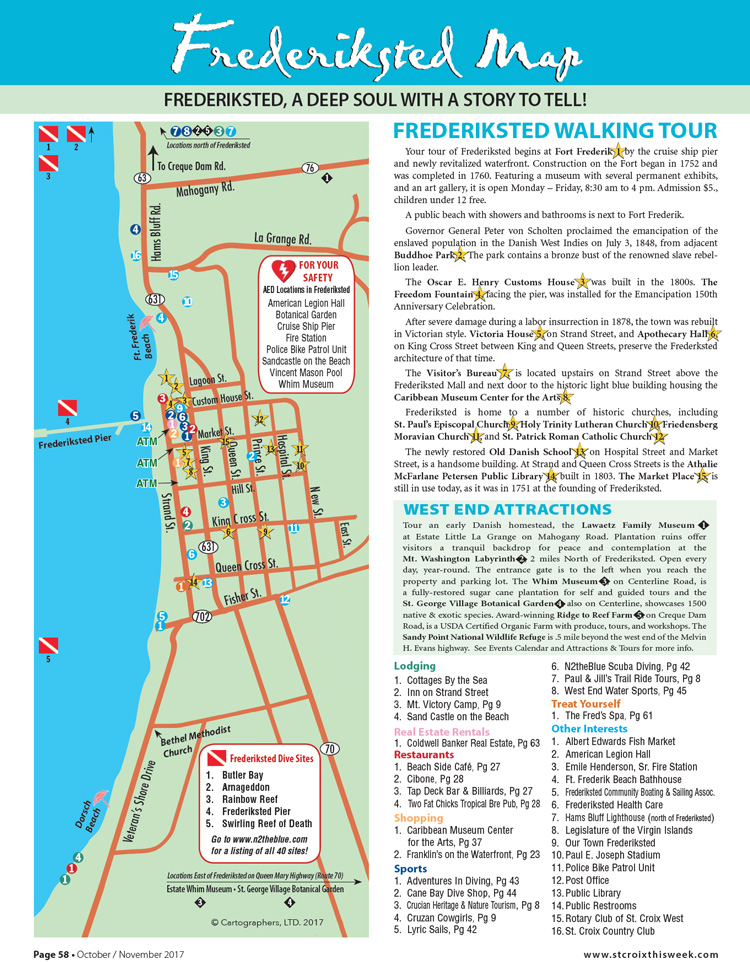 Frederiksted Road Map St. Croix